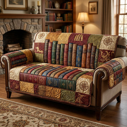 Cozy Library Quilted Sofa Cover NCU0TD2564