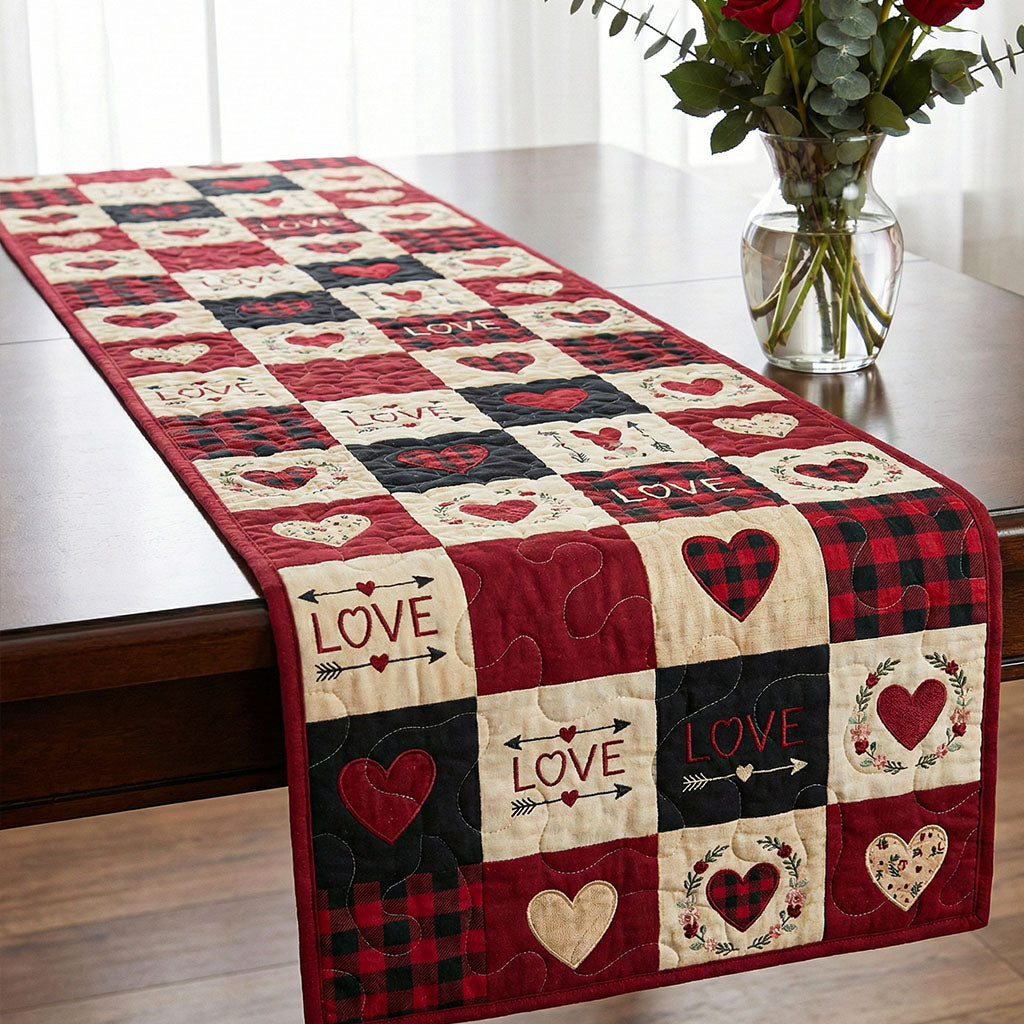 Cozy Love Quilted Table Runner NCU0NT12121