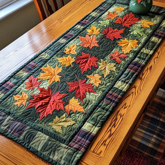 Cozy Maple Dreams Quilted Table Runner NCU0NT8400