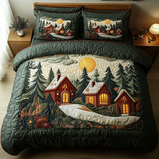 Cozy Night 3-Piece Quilted Bedding Set NCU0DK10399