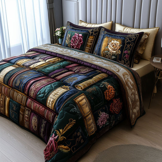Cozy Novel Nights 3-Piece Quilted Bedding Set NCU0PT6072
