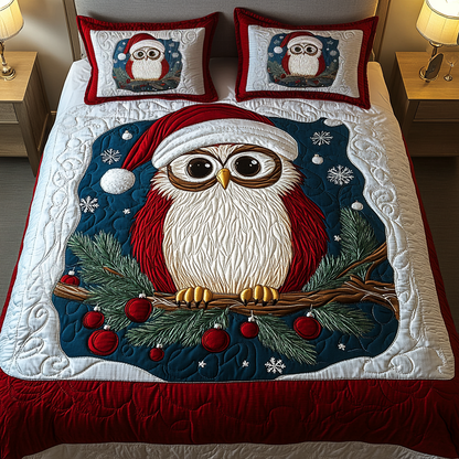 Cozy Owls 3-Piece Quilted Bedding Set NCU0VH716