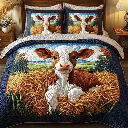 Cozy Pastures 3-Piece Quilted Bedding Set NCU0VH1496