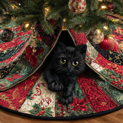 Cozy Patch Haven Christmas Quilted Tree Skirt NCU0TV1116