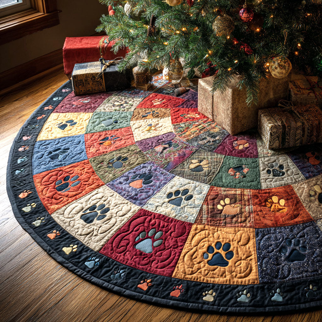 Cozy Patches Christmas Quilted Tree Skirt NCU0TV1069