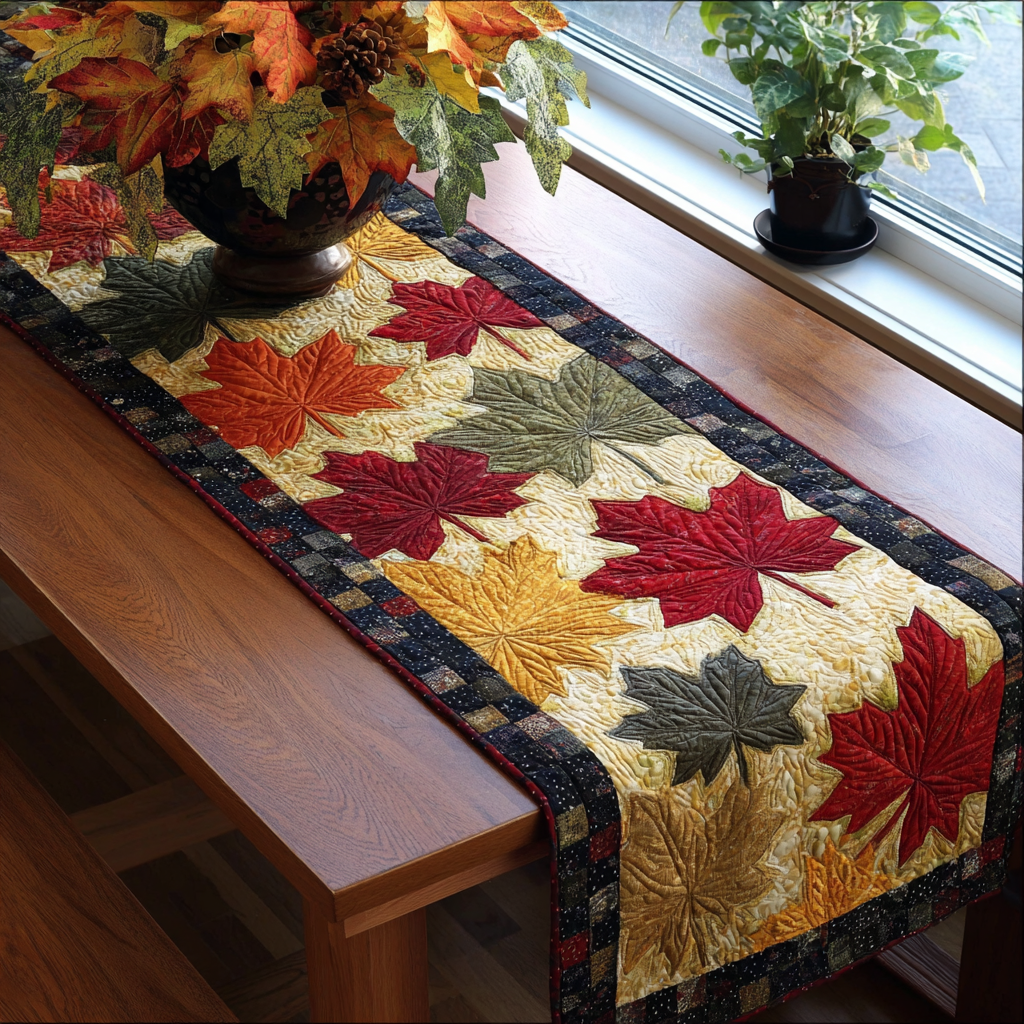 Warm Affection Quilted Table Runner NCU0DDK2274