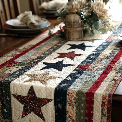 Cozy Patriot Quilted Table Runner NCU0NT12697