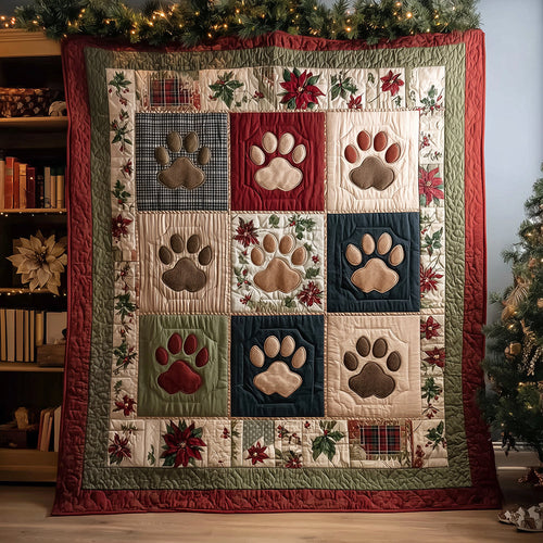 Cozy Pawprints Quilted Blanket NCU0TH3493