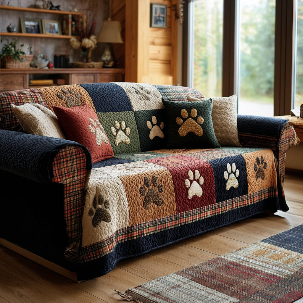 Cozy Paws Quilted Sofa Cover NCU0DV9010