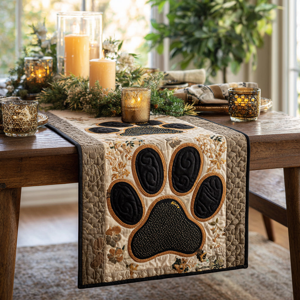 Cozy Paws Quilted Table Runner NCU0DV8955