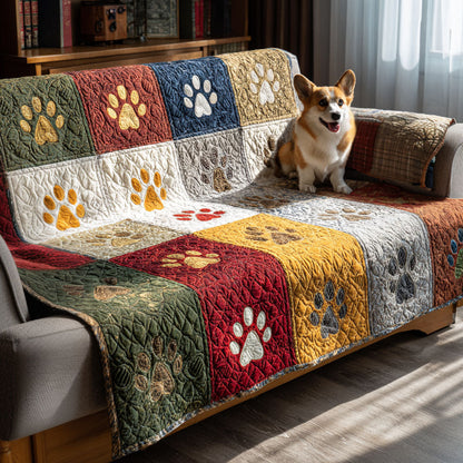 Cozy Pawscape Quilted Sofa Cover NCU0PT10884