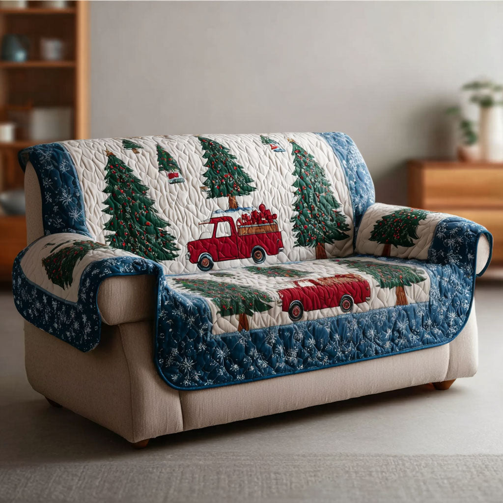 Cozy Pine Retreat Quilted Sofa Cover NCU0PT9768