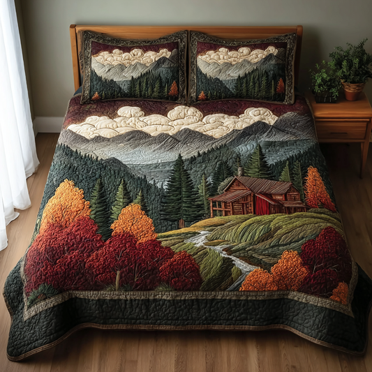 Cozy Pines 3-Piece Quilted Bedding Set NCU0DK8649