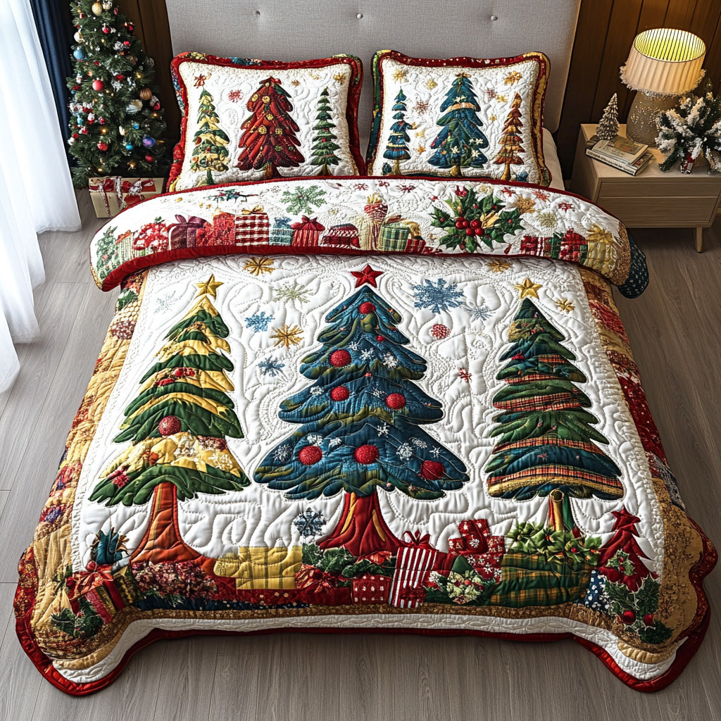 Cozy Pines 3-Piece Quilted Bedding Set NCU0TD1971