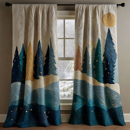 Cozy Pines Quilted Curtains NCU0DK11482
