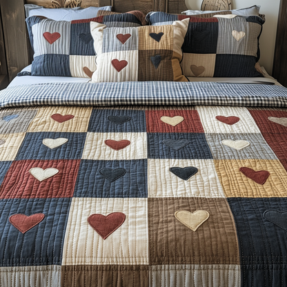 Cozy Plaid 3-Piece Quilted Bedding Set NCU0VH2244