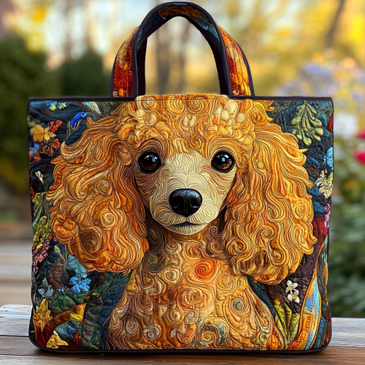 Cozy Poodle Quilted Tote Bag NCU0DK10115