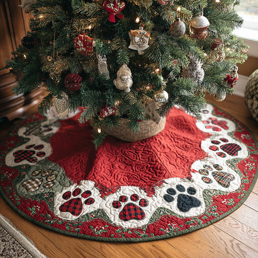 Cozy Prints Christmas Quilted Tree Skirt NCU0TD1885