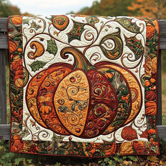Cozy Pumpkin Bliss Quilted Blanket NCU0XD120