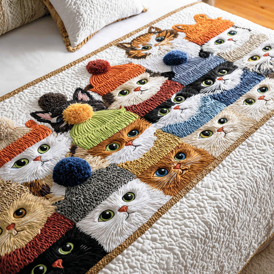 Cozy Purrland Quilted Bed Runner NCU0TD1150