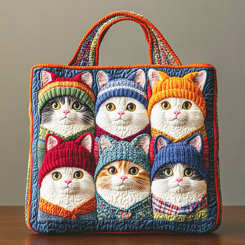 Cozy Purrland Quilted Tote Bag NCU0TD1169