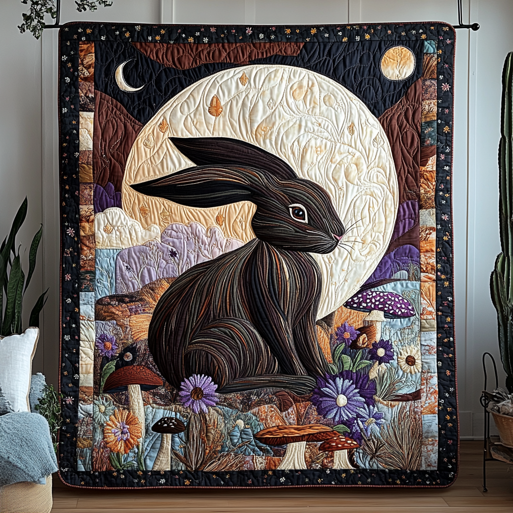 Quilted Rabbit Cozy Rabbit Quilted Blanket NCU0DK9778 – Vantique