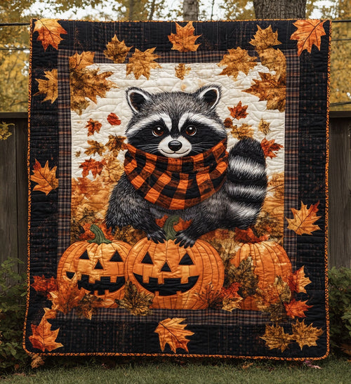 Cozy Raccoon Quilted Blanket NCU0PT621