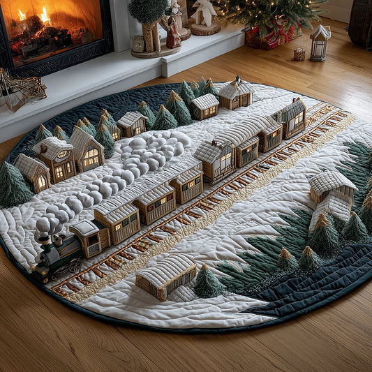 Cozy Rails Quilted Round Mat NCU0TH3596