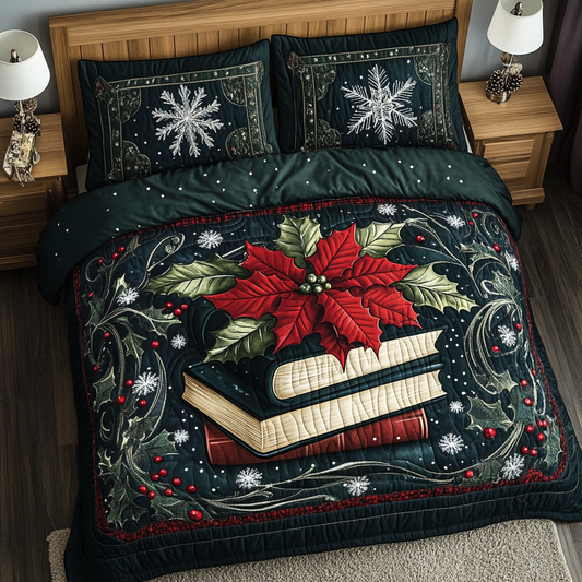 Cozy Reading 3-Piece Quilted Bedding Set NCU0TL2087
