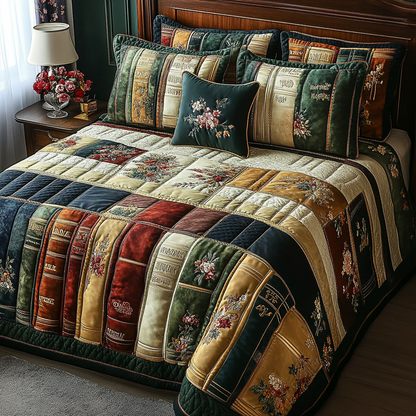 Cozy Reads 3-Piece Quilted Bedding Set NCU0DV5771