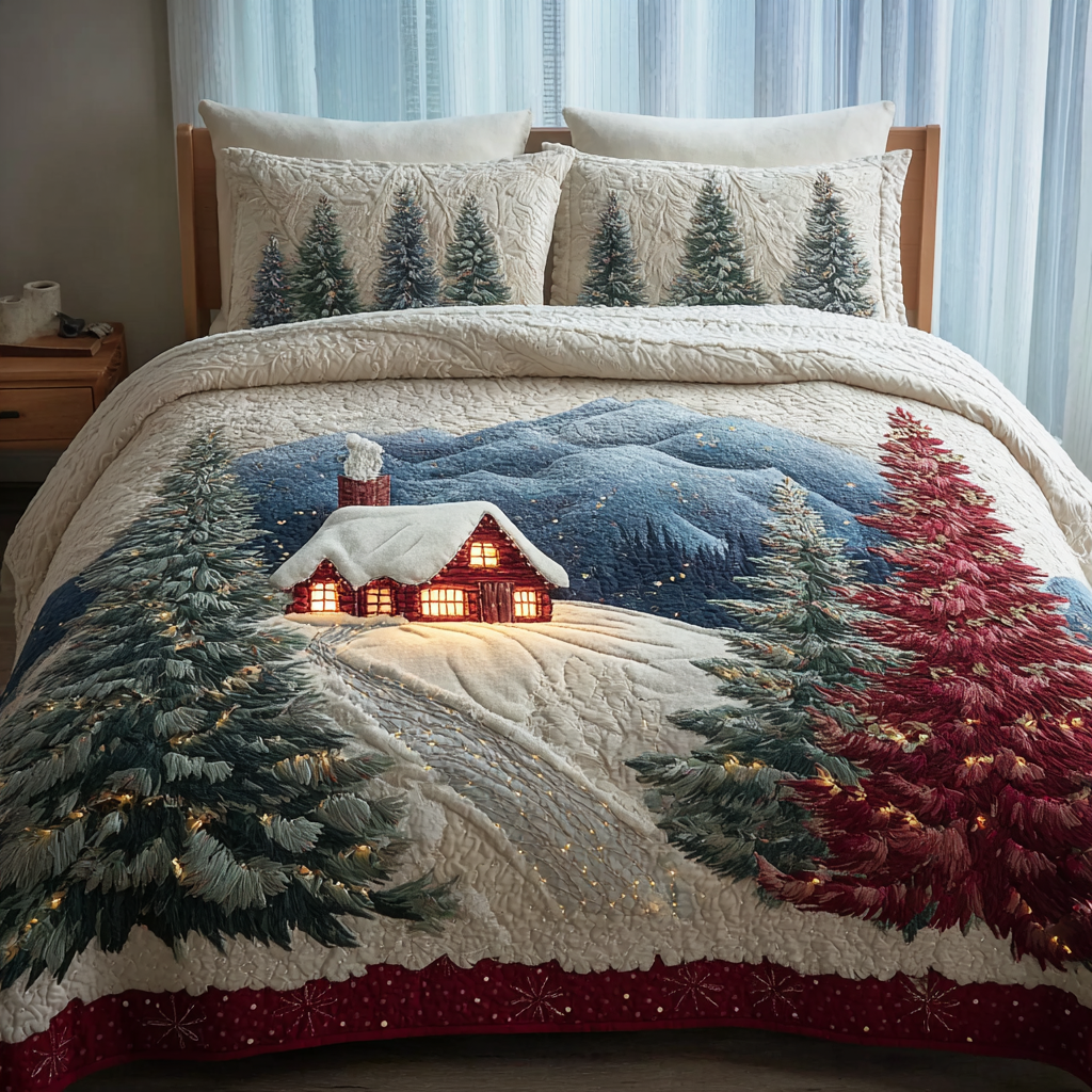 Cozy Retreat 3-Piece Quilted Bedding Set NCU0DK11327