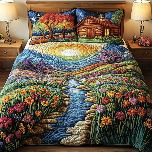 Cozy Retreat 3-Piece Quilted Bedding Set NCU0VL2275