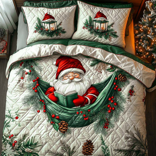 Cozy Santa Spirit 3-Piece Quilted Bedding Set NCU0XD214
