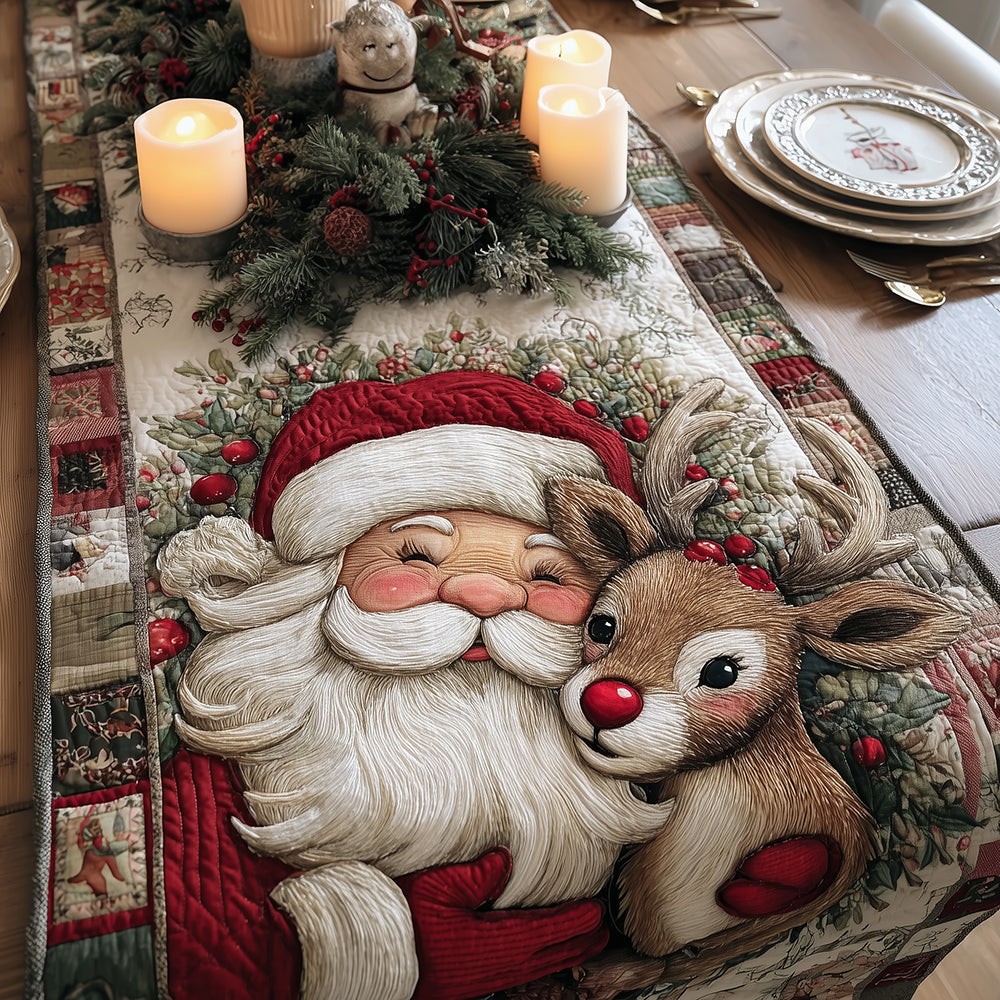 Cozy Santa Spirit Quilted Table Runner NCU0TH3418