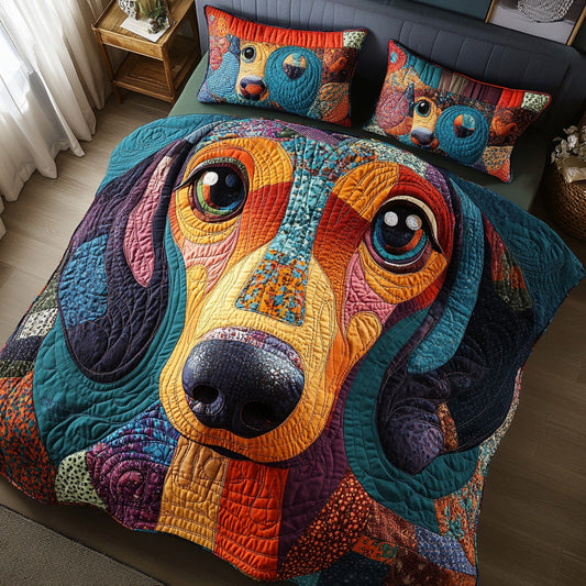 Cozy Sausage 3-Piece Quilted Bedding Set NCU0DV7287