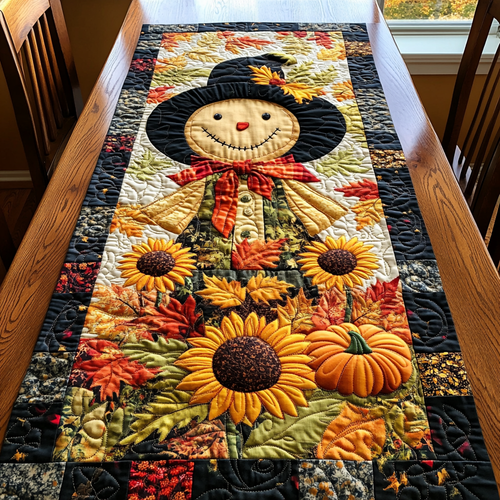 Cozy Scarecrow Quilted Table Runner NCU0DK9174
