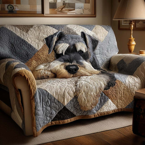 Cozy Schnauzer Quilted Sofa Cover NCU0NT11466