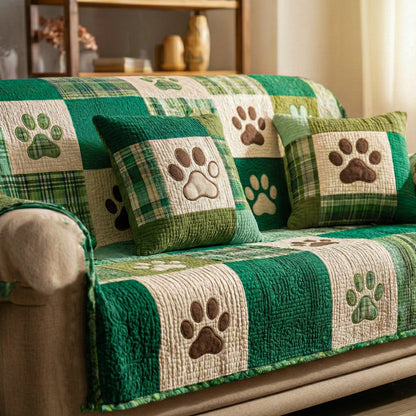 Cozy Shamrock Quilted Sofa Cover NCU0NT12207