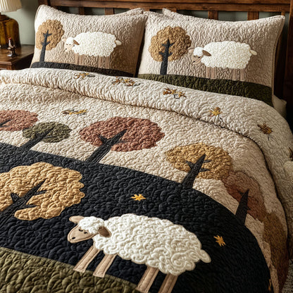 Cozy Sheep 3-Piece Quilted Bedding Set NCU0DK11567