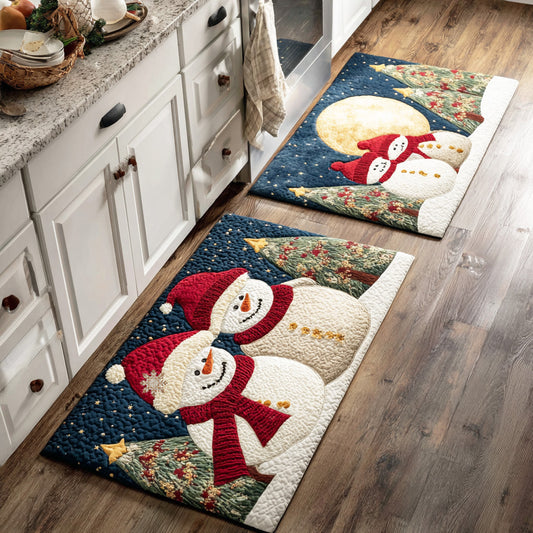 Cozy Snow Friend Kitchen Area Rug NCU0TD1693