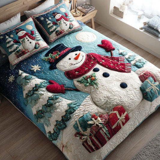 Cozy Snow Harmony 3-Piece Quilted Bedding Set NCU0TD1100