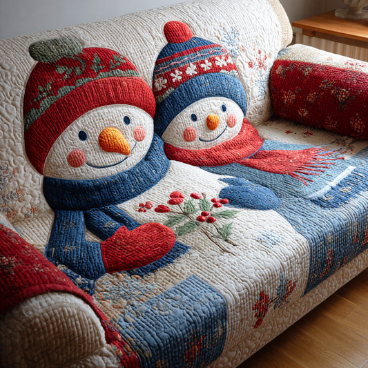 Cozy Snow Harmony Quilted Sofa Cover NCU0TD1038