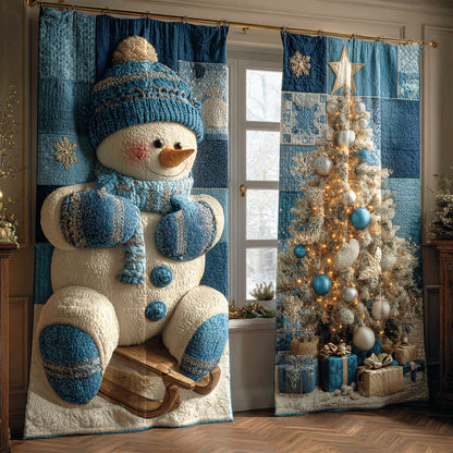 Cozy Snow Parade Quilted Curtains NCU0TD1374