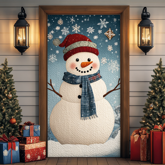 Cozy Snowman Quilted Door Cover NCU0DK10980