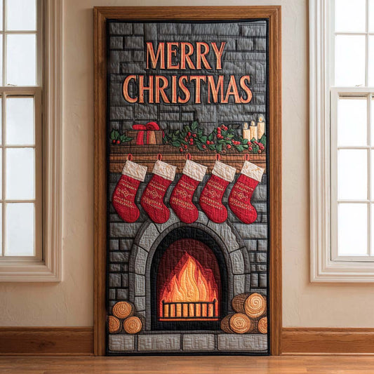 Cozy Stone Hearth Quilted Door Cover NCU0XD2024