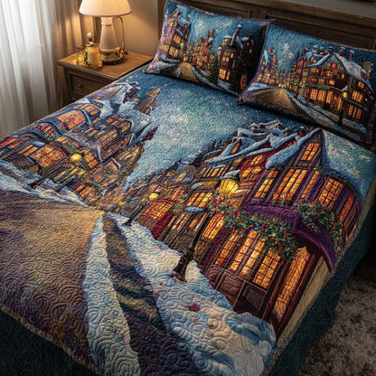 Cozy Street 3-Piece Quilted Bedding Set NCU0NT9550