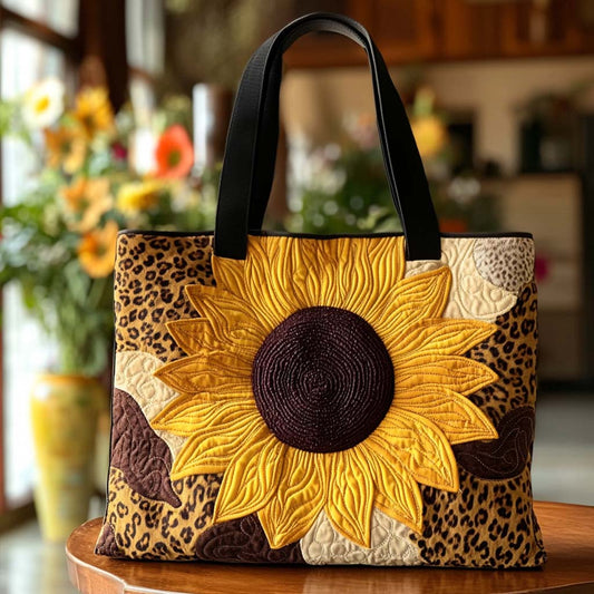 Cozy Sunflower Dream Quilted Tote Bag NCU0NT8461