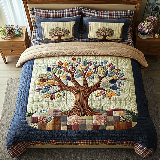 Cozy Timber 3-Piece Quilted Bedding Set NCU0VH3184