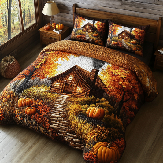Cozy Timber 3-Piece Quilted Bedding Set NCU0VL2845