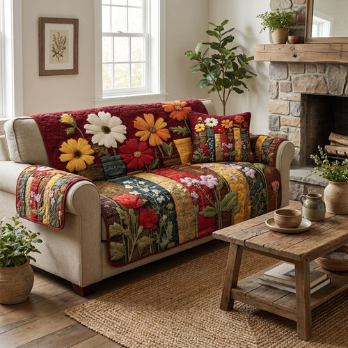 Cozy Tome Quilted Sofa Cover NCU0DK12278